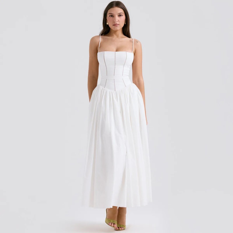 white long party dre...